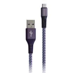 Powerology Nylon Braided Type-C Cable 1.2M - Gray