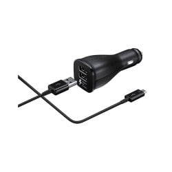 Samsung Car Charger 15 W with Dual USB Port and Micro Cable  - Black