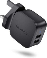 RAVPower 2-Port USB Prime Wall Charger 17W - Black