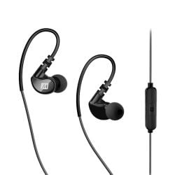 MEE Audio X1 in-Ear Sports Headphones with Microphone and Remote- Grey and Black 