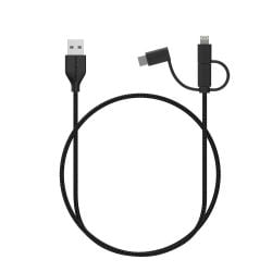 RAVPower 3 in 1 Data Cable 3ft/0.9m - Black