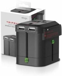     Elago Tripshell Universal Dual USB Travel Adapter - Black