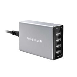 RAVPower 40W 4-Port USB Charging Station with iSmart Technology - Silver