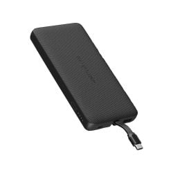 RAVPower Blade Series Portable Power Bank 10000mAh with Built-In Type-C Cable - Black