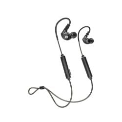 سماعات الأذن MEE Audio X6 Stereo In-Ear اللاسلكية بتقنية البلوتوث داخل الأذنين رياضية من مي اوديو - لون أسود