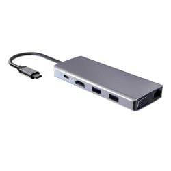 موزع Powerology 11 في 1 USB-C من باورلوجي - رمادي