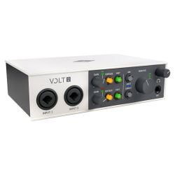 Universal Audio Volt 2 USB-C Audio Interface - 2-in/2-out USB-C Audio Interface with 2 Preamps, 24-bit/192kHz AD/DA, MIDI I/O, and Software Bundle - Mac/PC/iOS