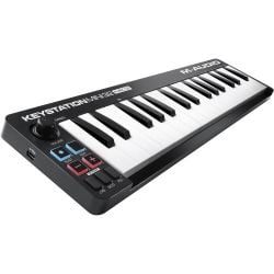 M-Audio Keystation Mini 32 MK3 32-key Keyboard Controller - 32-key MIDI Keyboard Controller with Mini Keys, Four Assignable Controls, Selectable Velocity Curves, and USB Bus Power