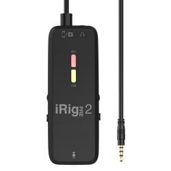 واجهة تحكم للميكرفون IK Multimedia iRig Pre 2 - XLR للهواتف الذكية والأجهزة اللوحية وكاميرات الفيديو من اي كي ملتميديا