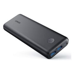 باور بانك Anker PowerCore II سعة 20000 مللي أمبير مع منفذين USB-A من انكير - أسود