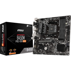 اللوحة الأم MSI B450M Pro-VDH MAX, AMD AM4 من ام اس اي