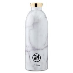 زجاجة مياه 24Bottles Clima مزدوجة الجدار من الستانلس ستيل - 850 مل - كارارا