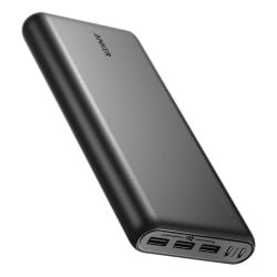 باوربانك محمول Anker PowerCore سعة 26800m ميللي أمبير بمنفذين من انكير - أسود