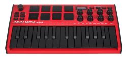 Akai Professional MPK Mini MK III Red - وحدة تحكم MIDI ذات 25 مفتاحًا مع مفاتيح صغيرة تعمل بنظام Synth-action من أكاي