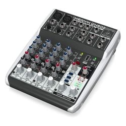 ميكسر مع مشغل Mp3 ذو ست مداخل و2 باس Behringer Xenyx QX602MP3 مع تأثيرات من بيهرينغر