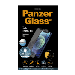 واقي الشاشة الزجاجي PanzerGlass Anti-Glare المضاد للمعان لهواتف ايفون 12 ميني - مضاد للمعان مع إطار أسود من بانزيرغلاس