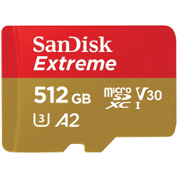 SanDisk 512GB Extreme MicroSDXC UHS-I Memory Card