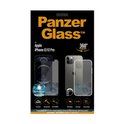 كفر وواقي شاشة زجاجي PanzerGlass iPhone 12 / 12 Pro ClearCase + Screen Protector لهواتف ايفون 12 / 12 برو من بانزيرغلاس