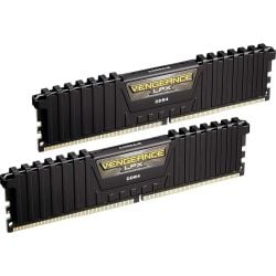 رامات كمبيوتر Corsair Vengeance LPX 16 جيجابايت (2x8 جيجابايت) DDR4 C16 AMD 3200MHz Ryzen من كورسير - أسود