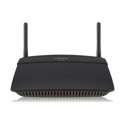 راوتر واي فاي 5 ثنائي النطاق Linksys AC1200 مع 4 منافذ ايثرنت سريعة وهوائيان من لينكسيس - لون أسود