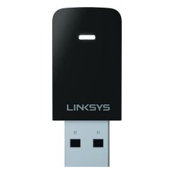 محول واي فاي ميكرو يو اس بي LINKSYS Max-Stream AC600 من لينكسيس - لون أسود