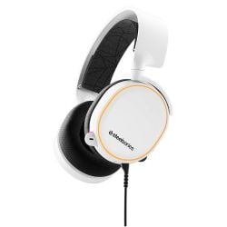 SteelSeries Arctis 5 RGB Illuminated Gaming Headset - White