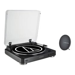 Audio-Technica AT-LP60SPBT-BK Turntable and Speaker System - Black 