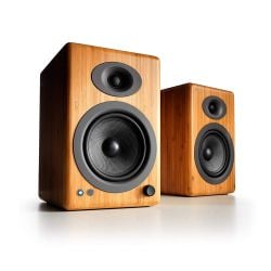 سماعات سبيكر اللاسلكية بلوتوث Audioengine A5+ بلون خشب البامبو من أوديو إينجن