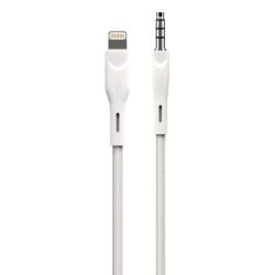 Green Lion AUX 3.5 to Lightning Cable - White