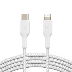 Belkin Boost Charge USB-A to Lightning Braided Cable 1Meter - White 