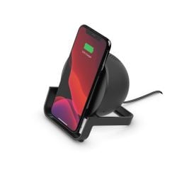 حامل شحن لاسلكي BELKIN Boost Charge بقوة 10 وات + مكبر صوت بلوتوث من بيلكن  - أسود