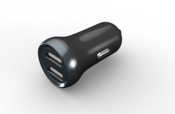 Porodo Dual Port Mini Car Charger 2.4A - Black