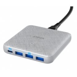 Anker Powerport Atom 3 Slim 4 Port Charging Hub - Grey