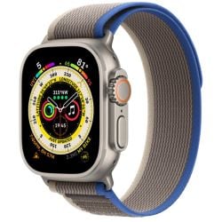 Apple Watch Ultra MQF33LL/A 49mm Titanium Case with Blue/Gray Trail Loop