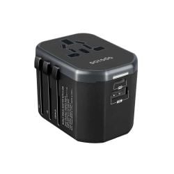 Porodo Dual Port Universal Travel Charger PD 18W + QC3.0 - Black