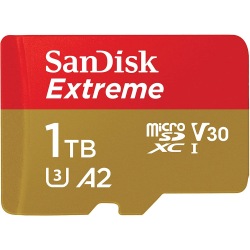 SanDisk Extreme 1 TB microSDXC Memory Card + SD Adapter 