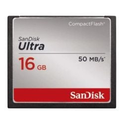 بطاقة ذاكرة SanDisk Ultra UDMA7 Compact Flash  سعة 16 جيجابايت سرعة ٥٠ ميجابايت في الثانية (SDCFHS-016G-G46) من سانديسك