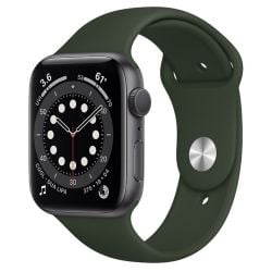 سماعة ابل الذكية Apple Watch Series 6 GPS من الالمنيوم 44 مم - أخضر 