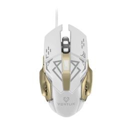 Vertux Drago Precision Tracking Ergonomic Gaming Mouse upto 3200 DPI - White