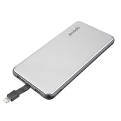 Porodo USB & Type-C Power Bank 10000mAh with Lightning Cable - Silver