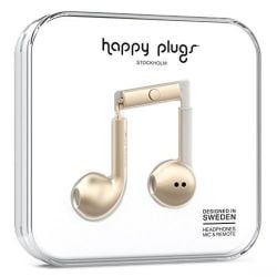 Happy Plugs Earbud Plus Stylish Wired Headphones - Pink Gold
