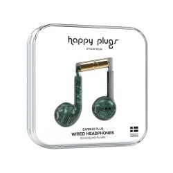 Happy Plugs Earbud Plus Stylish Wired Headphones - Green Marble