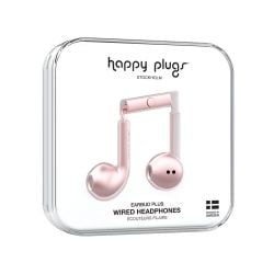 Happy Plugs Earbud Plus Stylish Wired Headphones - Silver
