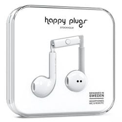 Happy Plugs Earbud Plus Stylish Wired Headphones - white 
