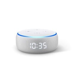 أمازون اكو دوت Echo Dot مع ساعة أبيض