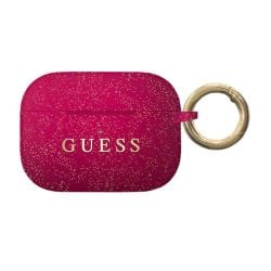 Guess Silicone Case with Ring for Airpods Pro - Fushia