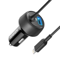Anker PowerDrive Elite 2 Ports with Lightning Connector - Black