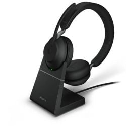 Jabra Evolve2 65 UC Wireless Stereo Headphones with Link380c - Black 