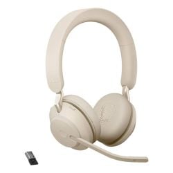Jabra Evolve2 65 UC Wireless Stereo Headphones with Link380a - Beige 