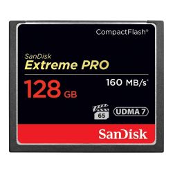 بطاقة ذاكرة SanDisk Extreme Pro سعة 128 جيجا بايت سرعة 160 ميجابايت في الثانية من سانديسك (SDCFXPS-128G-X46) 